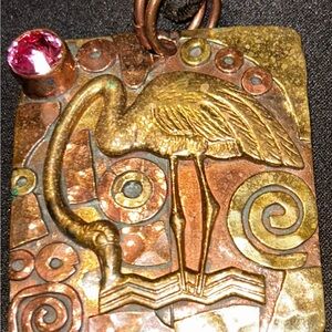 Sadie Greene Flamingo necklace Pink Tourmaline